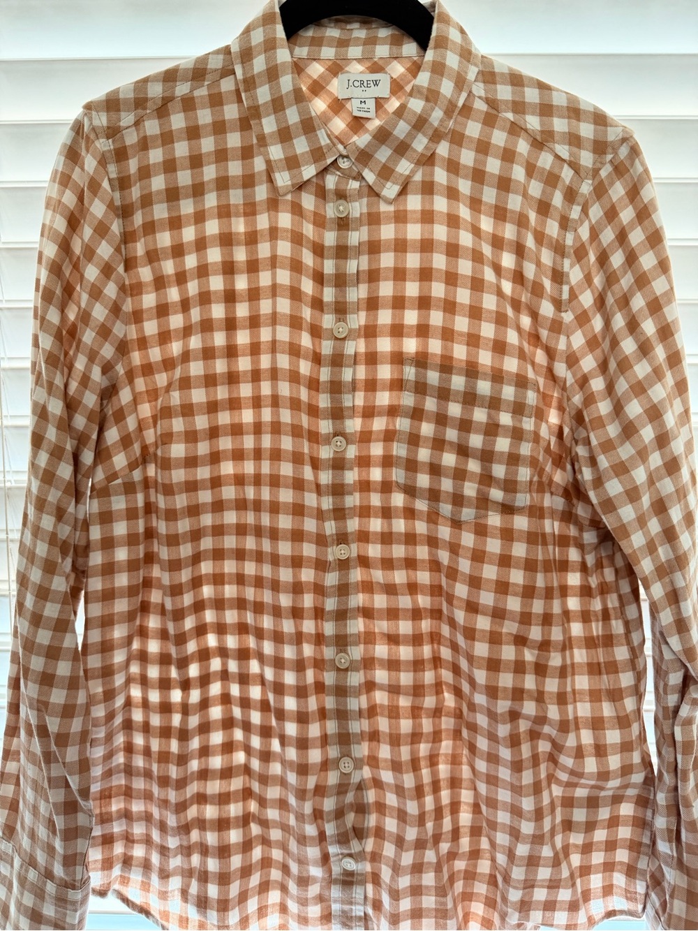 J. Crew Women  Gingham Button-Down Shirt